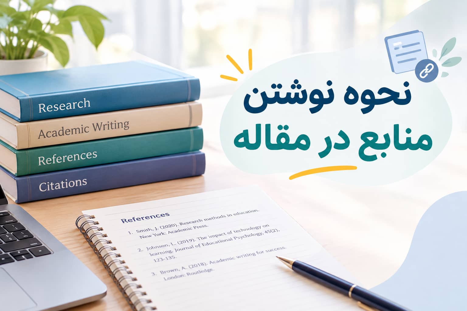 نحوه نوشتن منابع در مقاله
